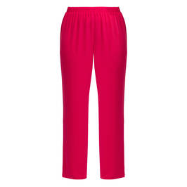 Gaia Lined Georgette Pull on Trousers Fuchsia  - Plus Size Collection