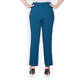 GAIA TROUSERS WITH FABRIC BELT TEAL