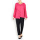 GAIA CHIFFON V-NECK TUNIC FUCHSIA 
