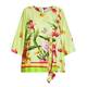GAIA SATIN PRINTED TUNIC LIME