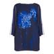 GAIA navy CHIFFON PRINT TUNIC