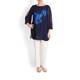 GAIA navy CHIFFON PRINT TUNIC