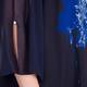 GAIA navy CHIFFON PRINT TUNIC