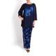 GAIA navy CHIFFON PRINT TUNIC