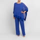 Gaia Satin Trim Tunic Cobalt Blue 