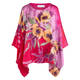 Gaia Satin Floral Tunic Fuchsia