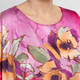 Gaia Satin Floral Tunic Fuchsia