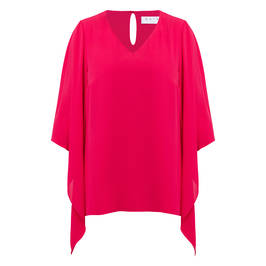 Gaia Georgette Tunic Fuchsia  - Plus Size Collection