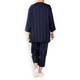 QNEEL STRIPE LONG JACKET NAVY