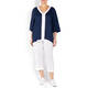 GAIA 100% LINEN TUNIC NAVY AND WHITE 