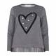 GAIA GREY TUNIC WITH LARGE EMBELLISHED HEART EMBLEM