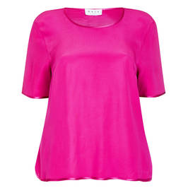 GAIA SATIN TUNIC FUCHSIA - Plus Size Collection