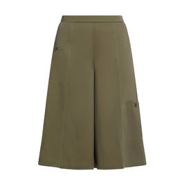 GAIA COTTON CARGO CULOTTES KHAKI  - Plus Size Collection