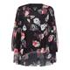 GEORGEDÉ black rose print chiffon TWINSET