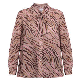 GEORGEDE GEORGETTE PRINT BLOUSE NUDE  - Plus Size Collection