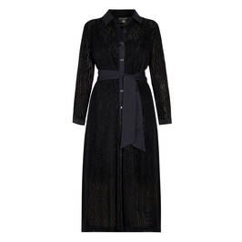 GEORGEDÉ BLACK DEVORE SHIRT DRESS WITH SLIP - Plus Size Collection