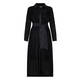 GEORGEDÉ BLACK DEVORE SHIRT DRESS WITH SLIP