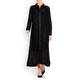 GEORGEDÉ BLACK DEVORE SHIRT DRESS WITH SLIP