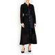 GEORGEDÉ BLACK DEVORE SHIRT DRESS WITH SLIP