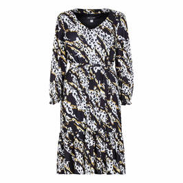 GEORGEDÉ ABSTRACT ANIMAL PRINT JERSEY DRESS - Plus Size Collection
