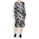 GEORGEDÉ ABSTRACT ANIMAL PRINT JERSEY DRESS