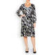 GEORGEDÉ ABSTRACT ANIMAL PRINT JERSEY DRESS