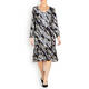 GEORGEDÉ ABSTRACT ANIMAL PRINT JERSEY DRESS