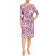 GEORGEDÉ SOFT BRUSH STROKE JERSEY DRESS LILAC