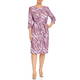 GEORGEDÉ SOFT BRUSH STROKE JERSEY DRESS LILAC