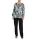 GEORGEDÉ ABSTRACT ANIMAL PRINT TUNIC BLUE