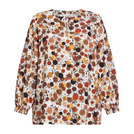 GEORGEDÉ SPOT PRINT TUNIC BROWN - Plus Size Collection