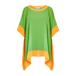 Georgedé Georgette Tunic and Vest Green - Plus Size Collection