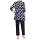 Georgedé Georgette Twinset Spot Print Navy and White