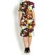 GEORGEDÉ abstract butterfly print wrap DRESS