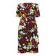 GEORGEDÉ abstract butterfly print wrap DRESS