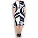 GEORGEDÉ blue swirl print wrap DRESS