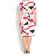 GEORGEDÉ abstract crimson print wrap DRESS