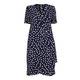 GEORGEDÉ navy polka dot wrap DRESS