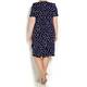 GEORGEDÉ navy polka dot wrap DRESS