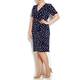 GEORGEDÉ navy polka dot wrap DRESS