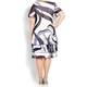 GEORGEDÉ  layered chiffon swirl print DRESS