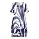 GEORGEDÉ  layered chiffon swirl print DRESS