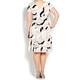 GEORGEDÉ nude swirl print fluid jersey DRESS