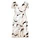 GEORGEDÉ nude swirl print fluid jersey DRESS