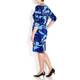 GEORGEDÉ BLUE PRINT WRAP DRESS