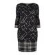 Georgedé MONOCHROME PRINT SHIFT DRESS