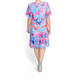 Georgedé FLORAL PRINT CHIFFON LAYER DRESS