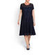 Georgedé NAVY SEQUIN AND LACE DRESS