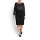 Georgedé DRESS WITH BROCADE OVERLAY TOP