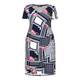 GEORGEDÉ PRINTED SIDE RUCHE DRESS